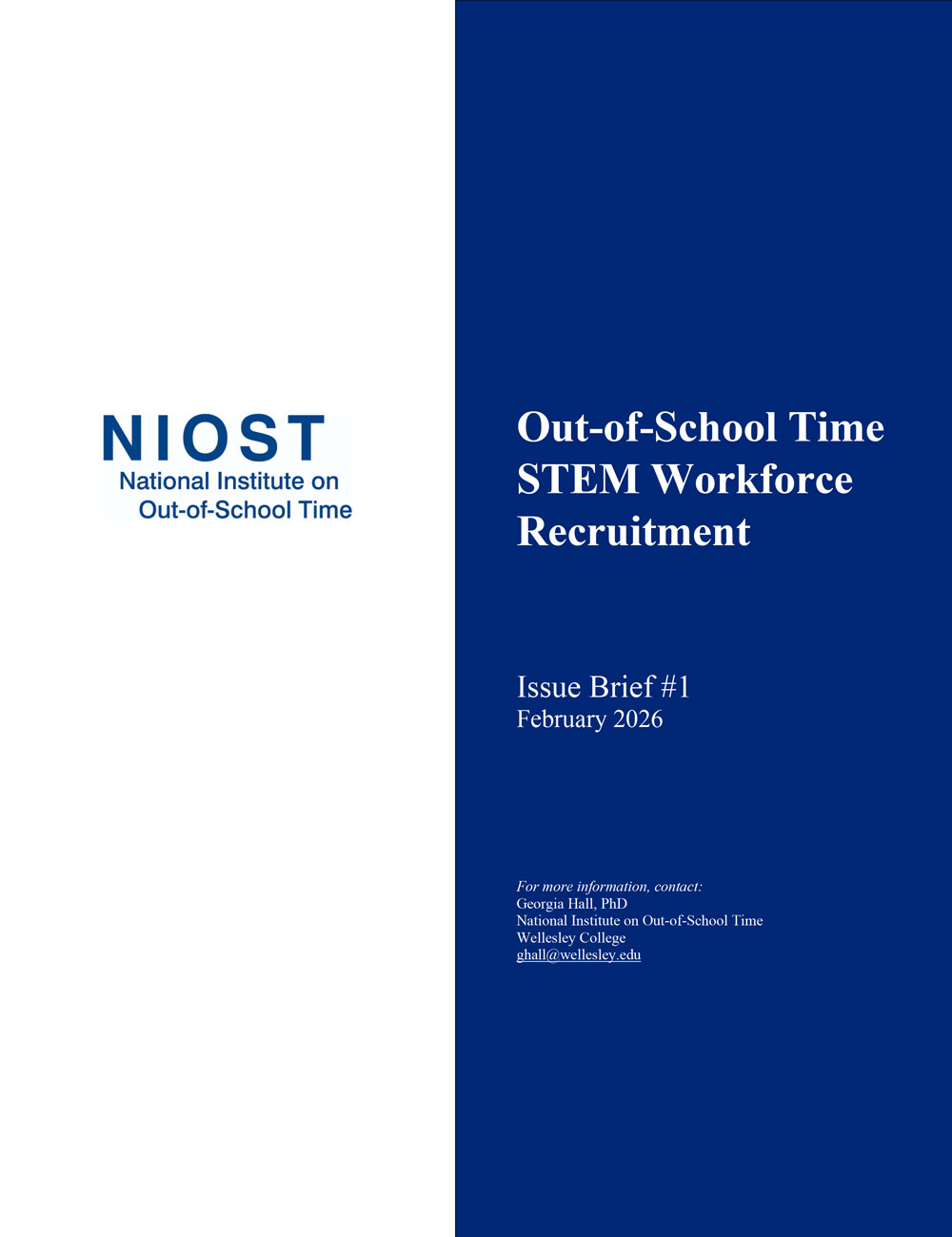 NIOST Issue Brief on OST STEM Workforce Recruitment